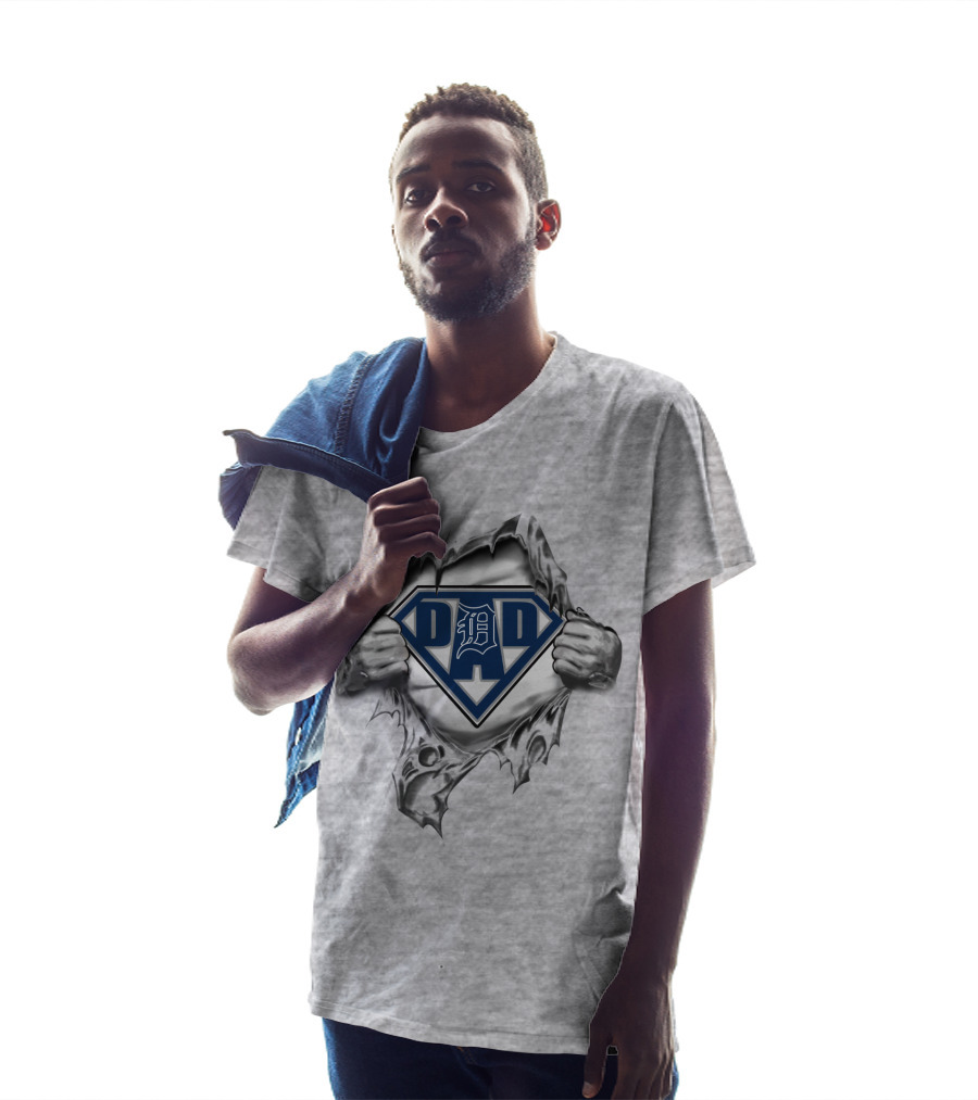 Super Dad Detroit Tigers Logo Fan T-Shirt