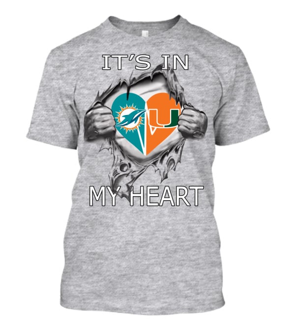 It's In My Heart Dolphins Hurricanes T-Shirt