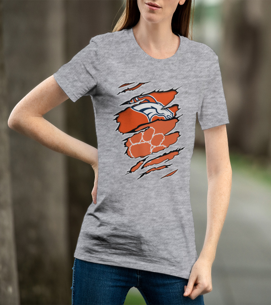 Broncos Clemson Paw Scratch T-Shirt