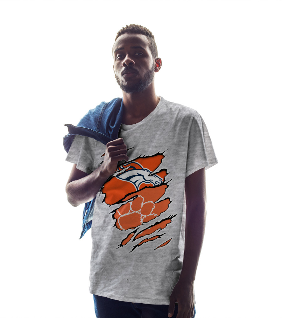 Broncos Clemson Paw Scratch T-Shirt