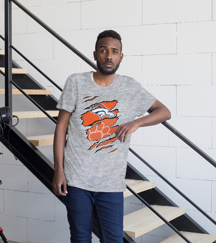 Broncos Clemson Paw Scratch T-Shirt