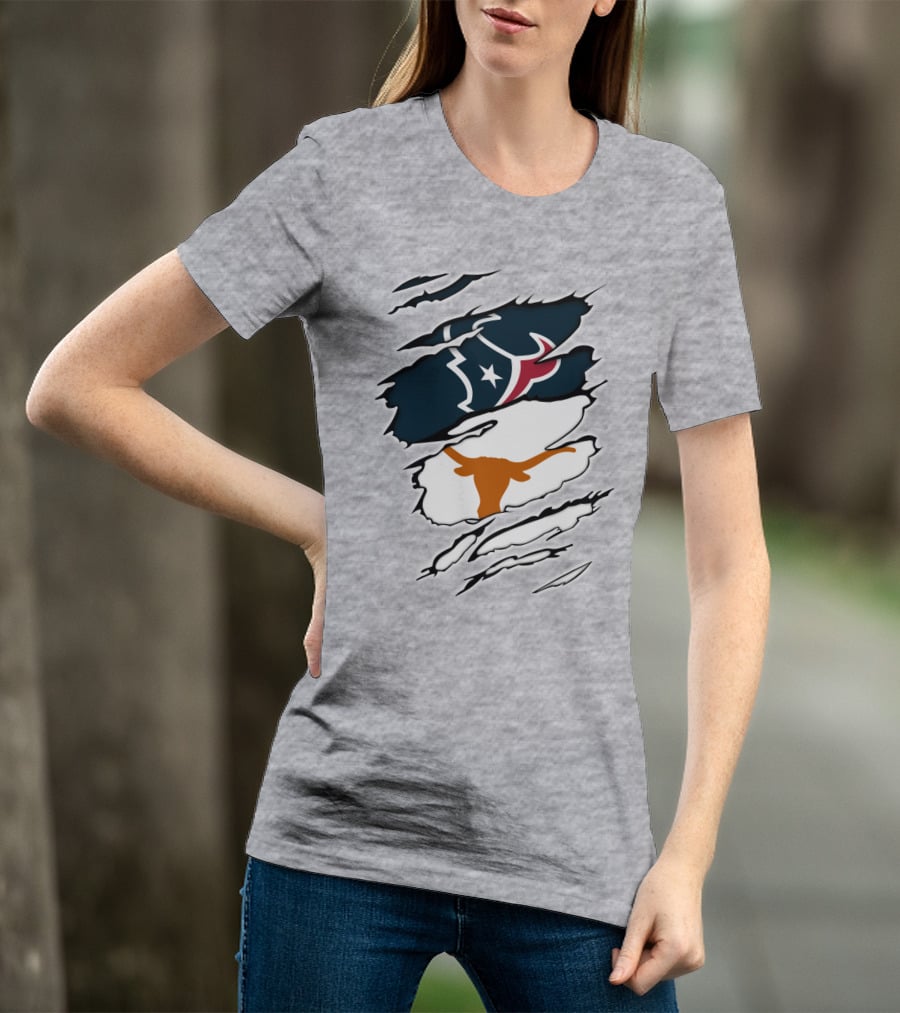 Texans Longhorns Logo Fusion T-Shirt