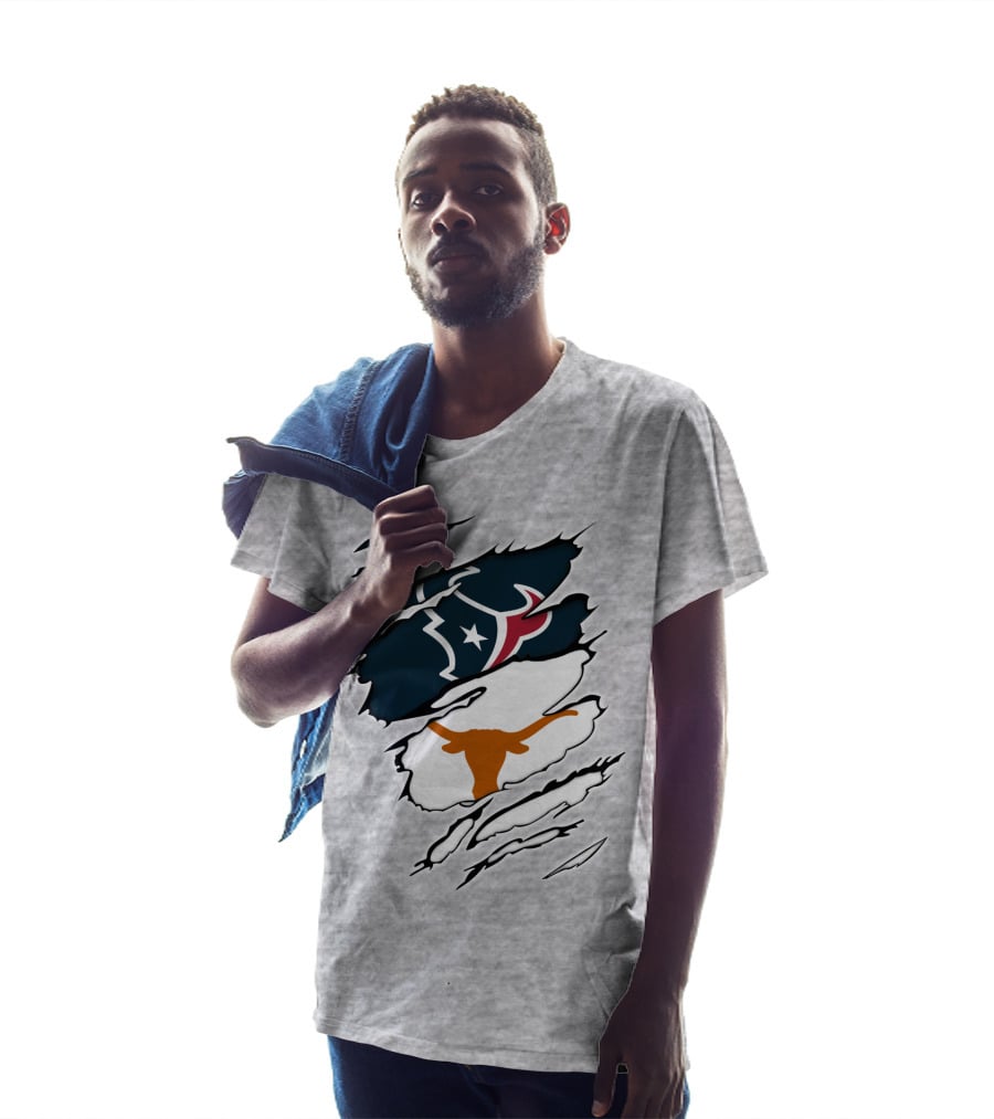 Texans Longhorns Logo Fusion T-Shirt