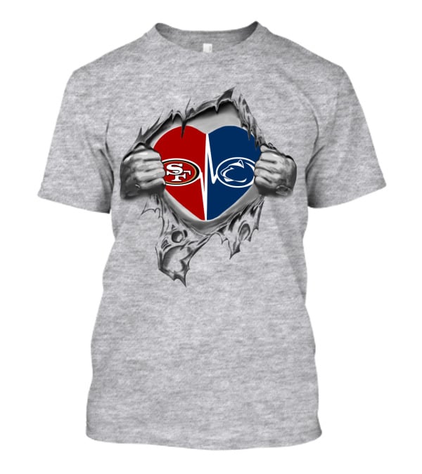 49ers Penn State Heartbeat Passion T-Shirt