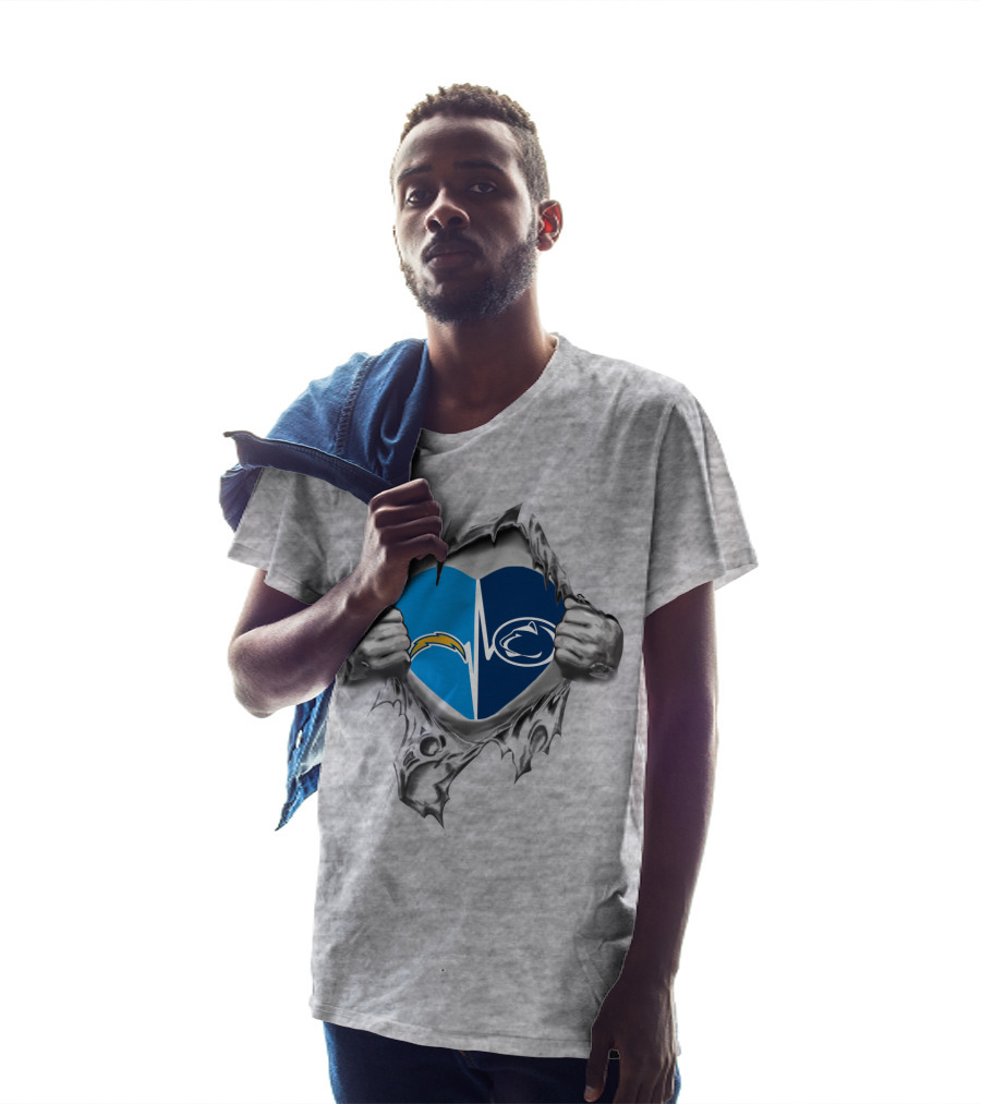 Chargers Penn State Heart T-Shirt