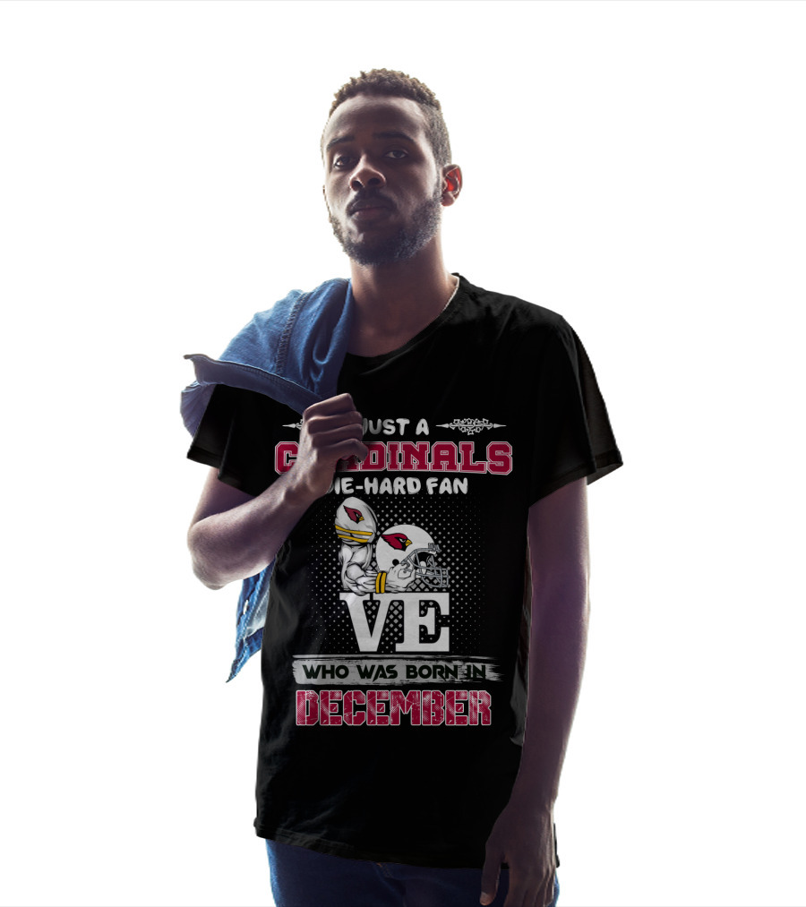 Cardinals Die-Hard Fan Born In December T-Shirt