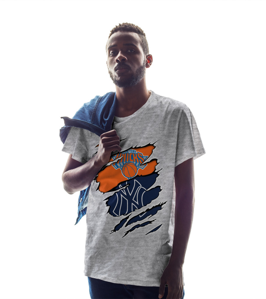 New York Knicks Yankees Split T-Shirt