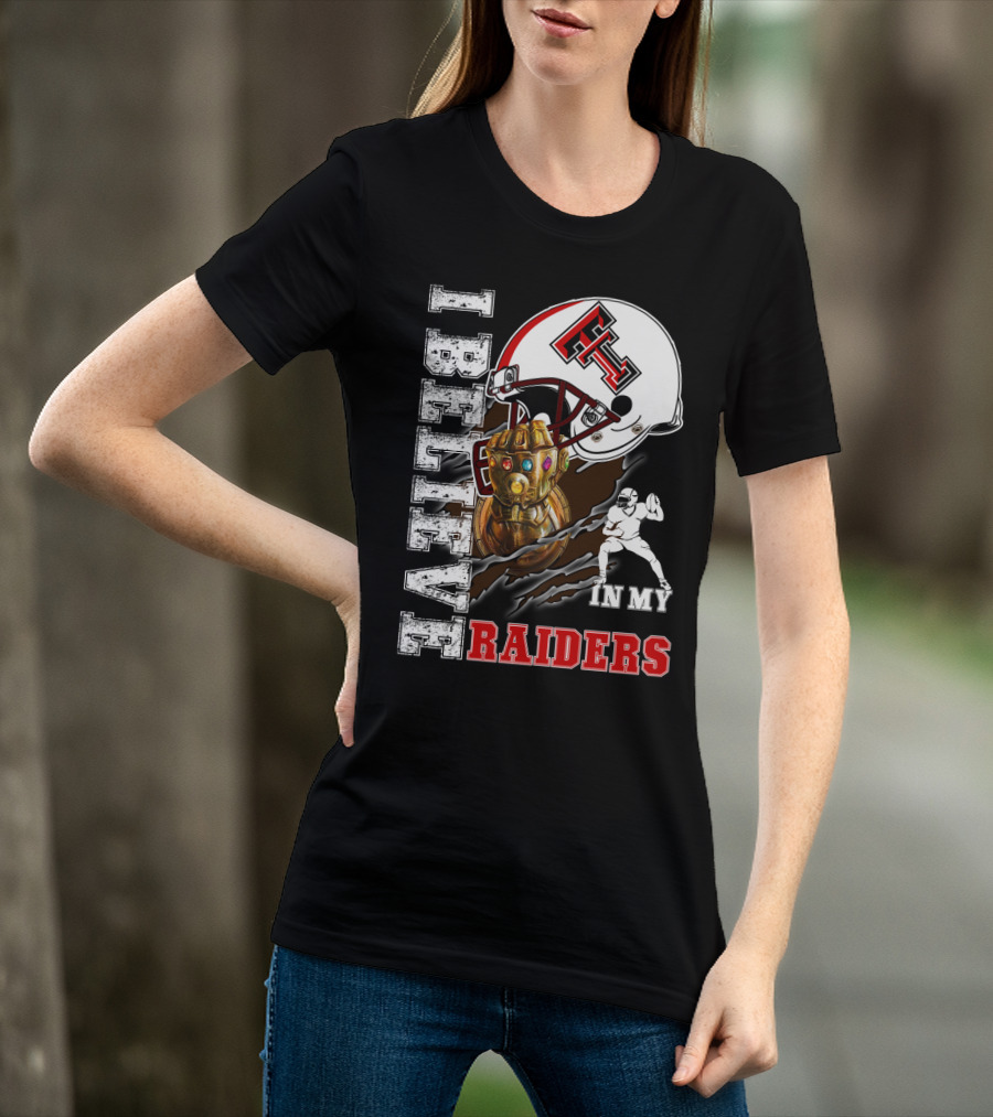 I Believe In My Raiders Infinity Gauntlet Football Helmet T-Shirt