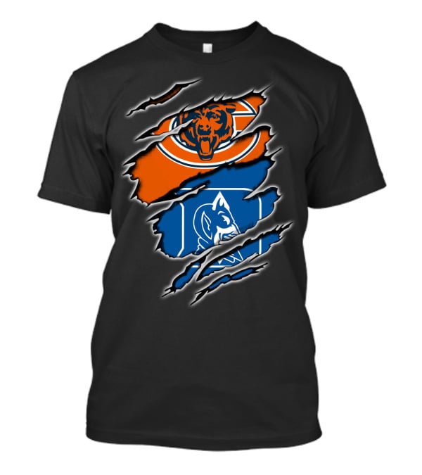 Chicago Bears Duke Blue Devils Claw Tear T-Shirt