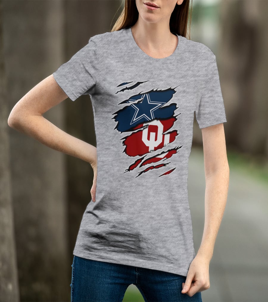 Dallas Cowboys Oklahoma Sooners Football Fan Gear T-Shirt