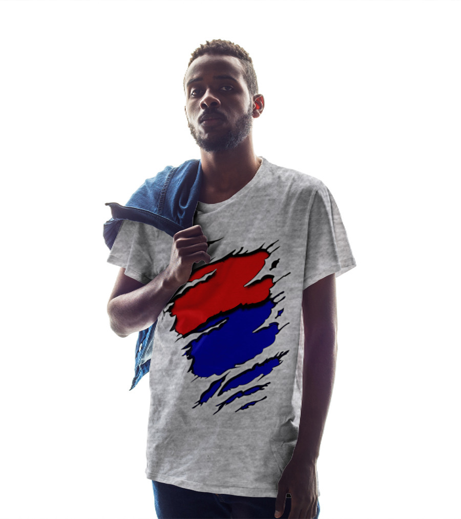 Buc Du Red Blue Claw Marks T-Shirt