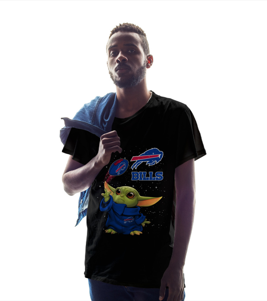 Baby Yoda Buffalo Bills NFL Star Wars Crossover T-Shirt