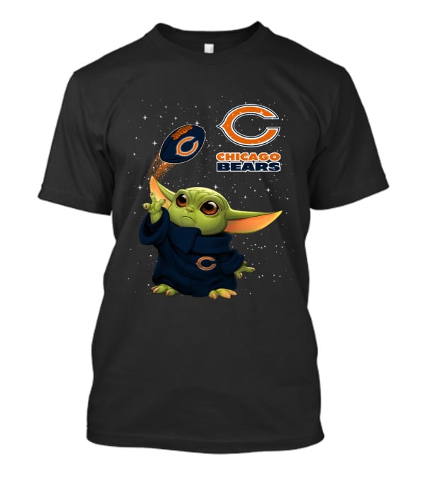 Baby Yoda Chicago Bears Football Force Magic T-Shirt