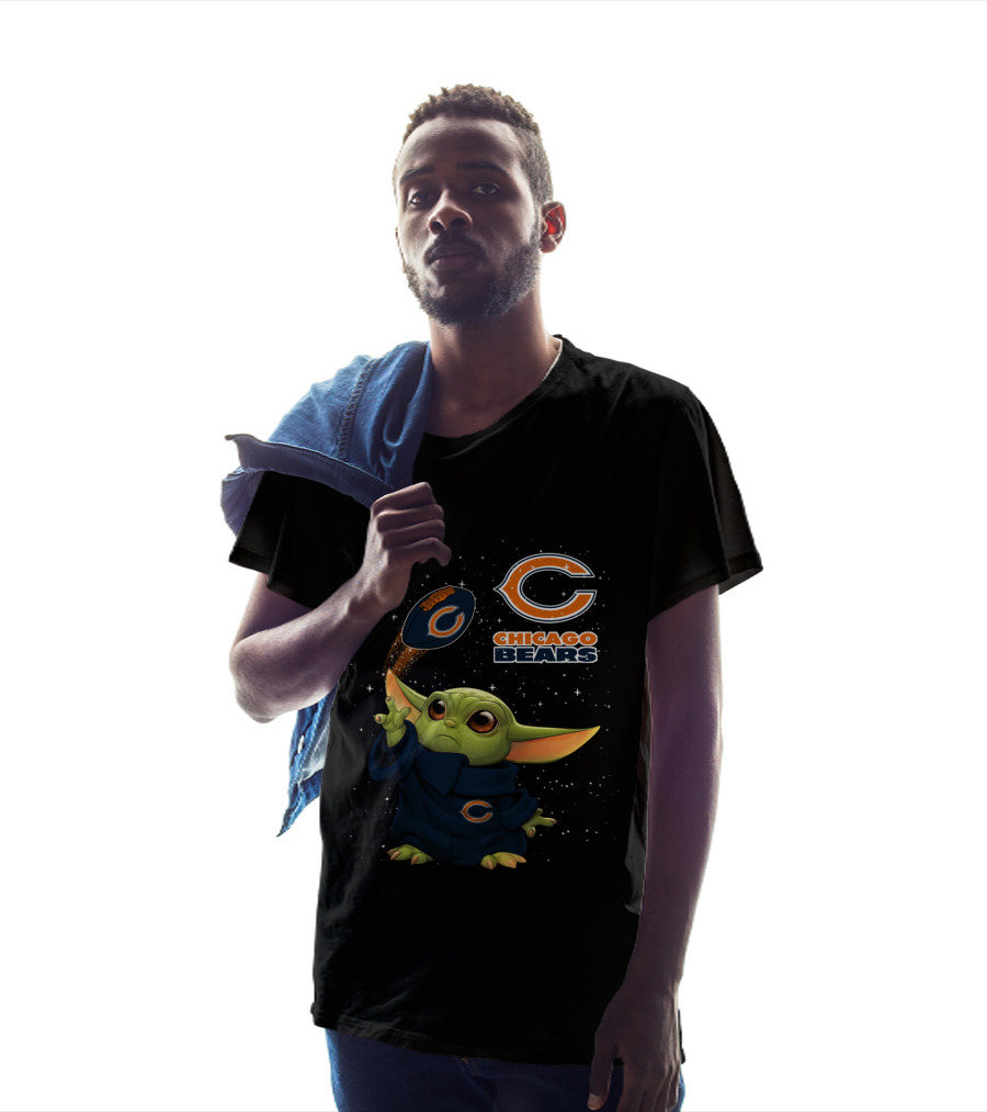 Baby Yoda Chicago Bears Football Force Magic T-Shirt
