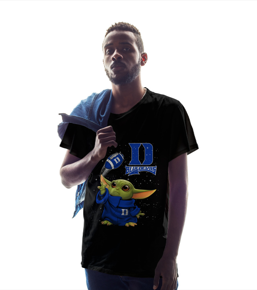 Baby Yoda Duke Blue Devils Football Force T-Shirt