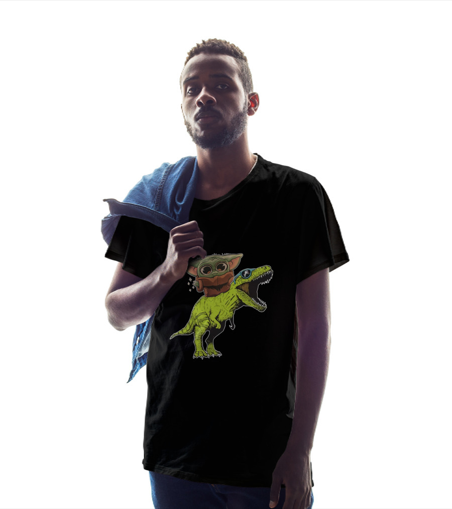 Dinosaur Baby Riding T-Rex T-Shirt