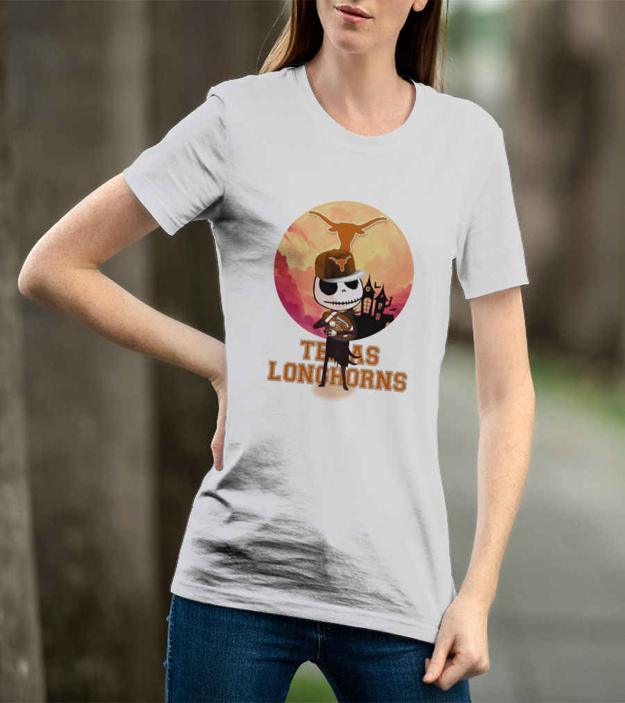 Texas Longhorns Football Skeleton Halloween T-Shirt
