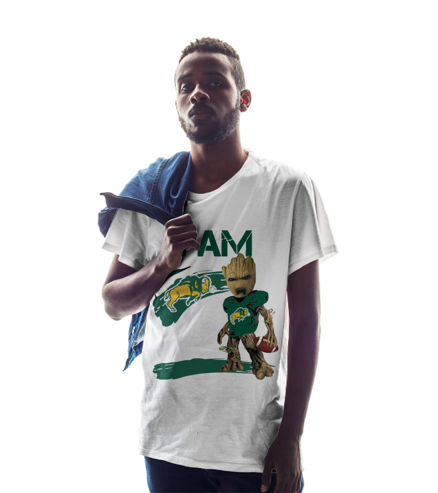I AM Bison Football Baby Groot T-Shirt