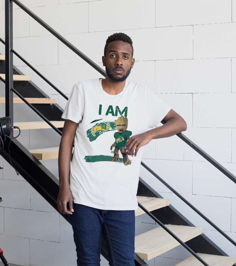 I AM Bison Football Baby Groot T-Shirt