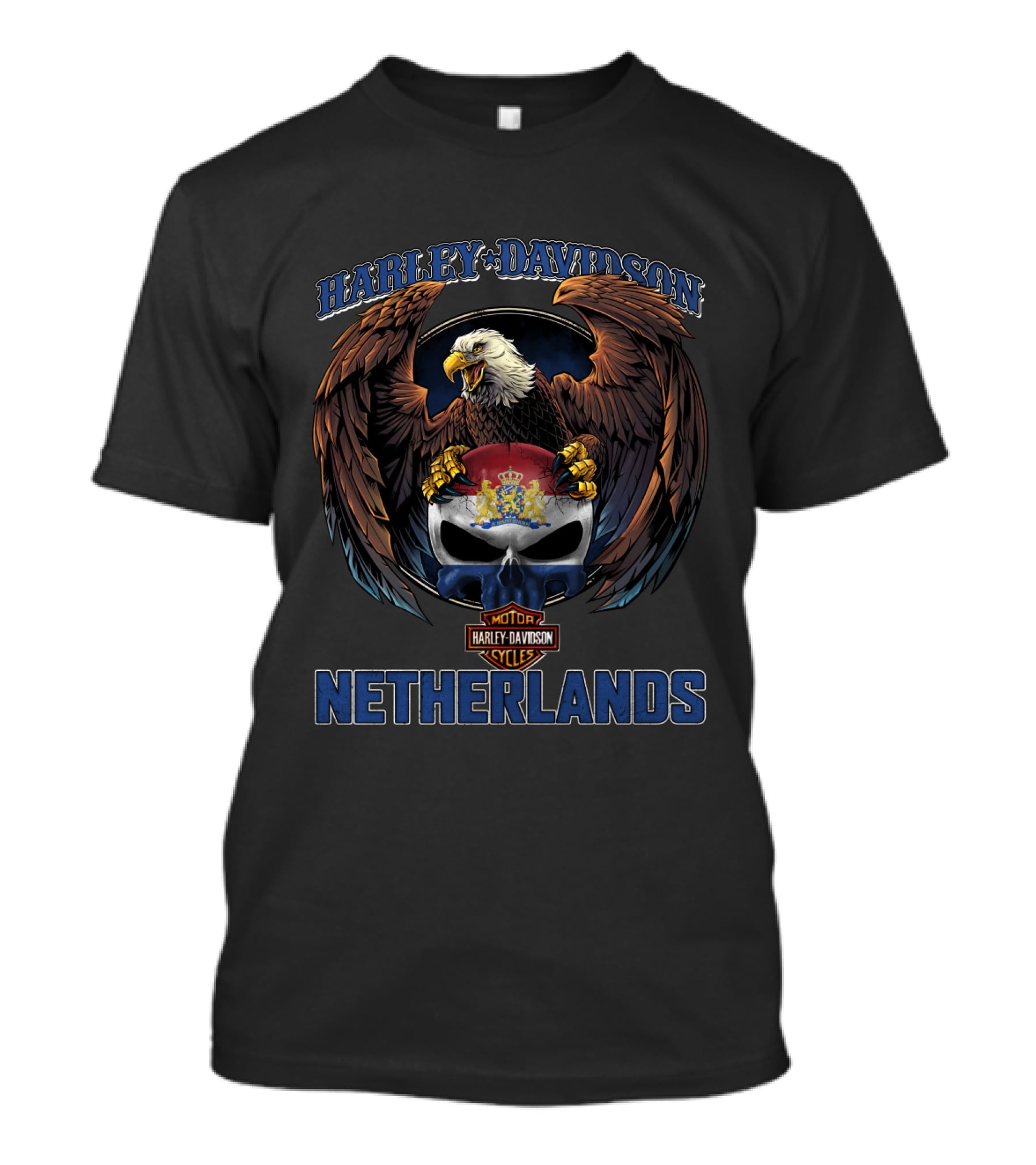 Harley Davidson Eagle Skull Motor Cycles Netherlands T-Shirt