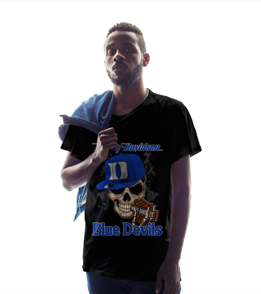 Harley Davidson Skull Duke Blue Devils T-Shirt