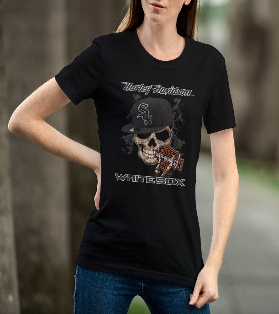 Harley Davidson Skull Chicago White Sox T-Shirt