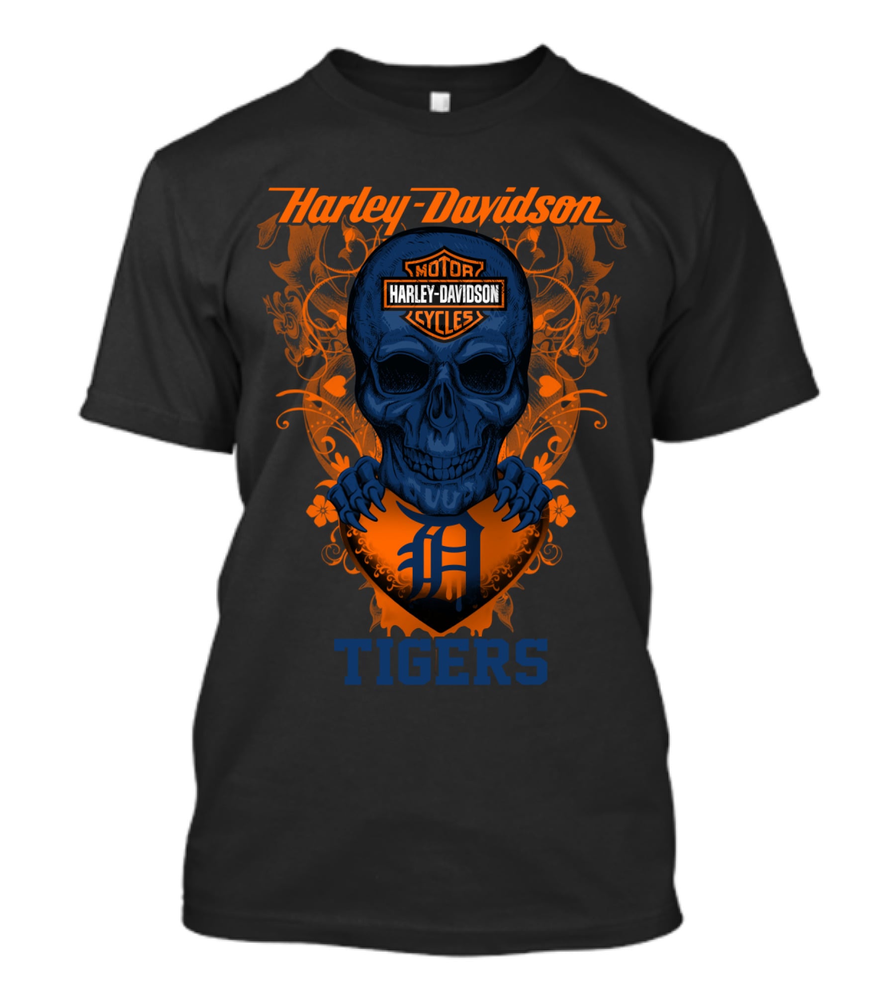Harley Davidson Motor Cycles Detroit Tigers T-Shirt