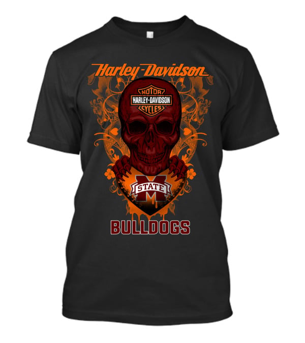 Harley Davidson Motor Cycles Mississippi State Bulldogs State T-Shirt