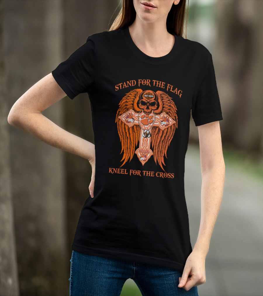 Stand For The Flag Kneel For The Cross Clemson Tigers T-Shirt
