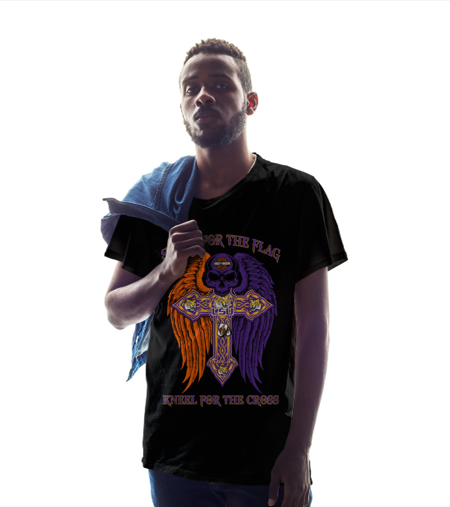 Stand For The Flag Kneel For The Cross Lsu Tigers T-Shirt
