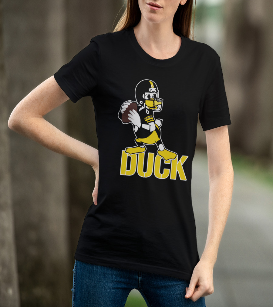 Pittsburgh Football Duck Hodges Quarterback Cartoon T-Shirt