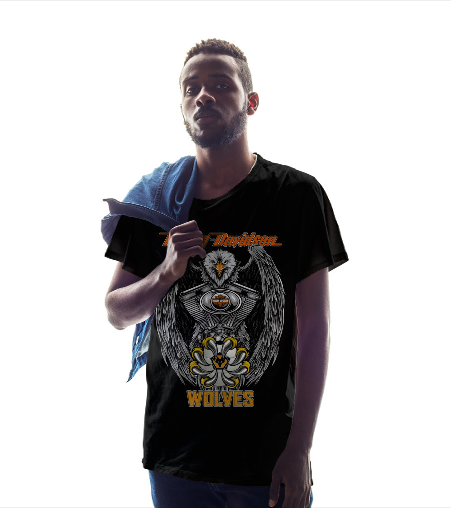 Harley Davidson Eagles Wolves 46 Nha Tvl T-Shirt