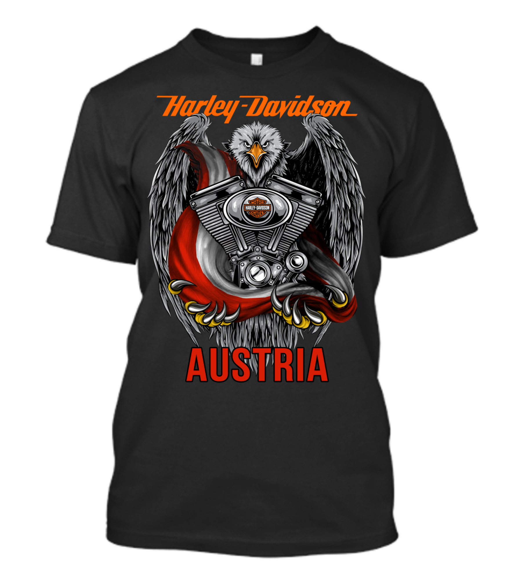 Harley Davidson Austria Eagle Engine T-Shirt