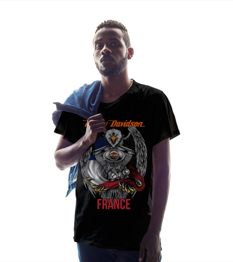 Harley Davidson France Eagle Engine T-Shirt