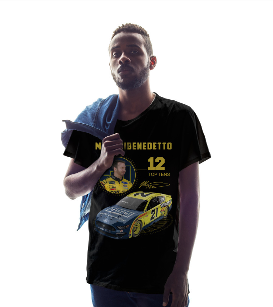 Matt Dibenedetto 21 Car Menards 12 Top Tens Racing Mustang T-Shirt