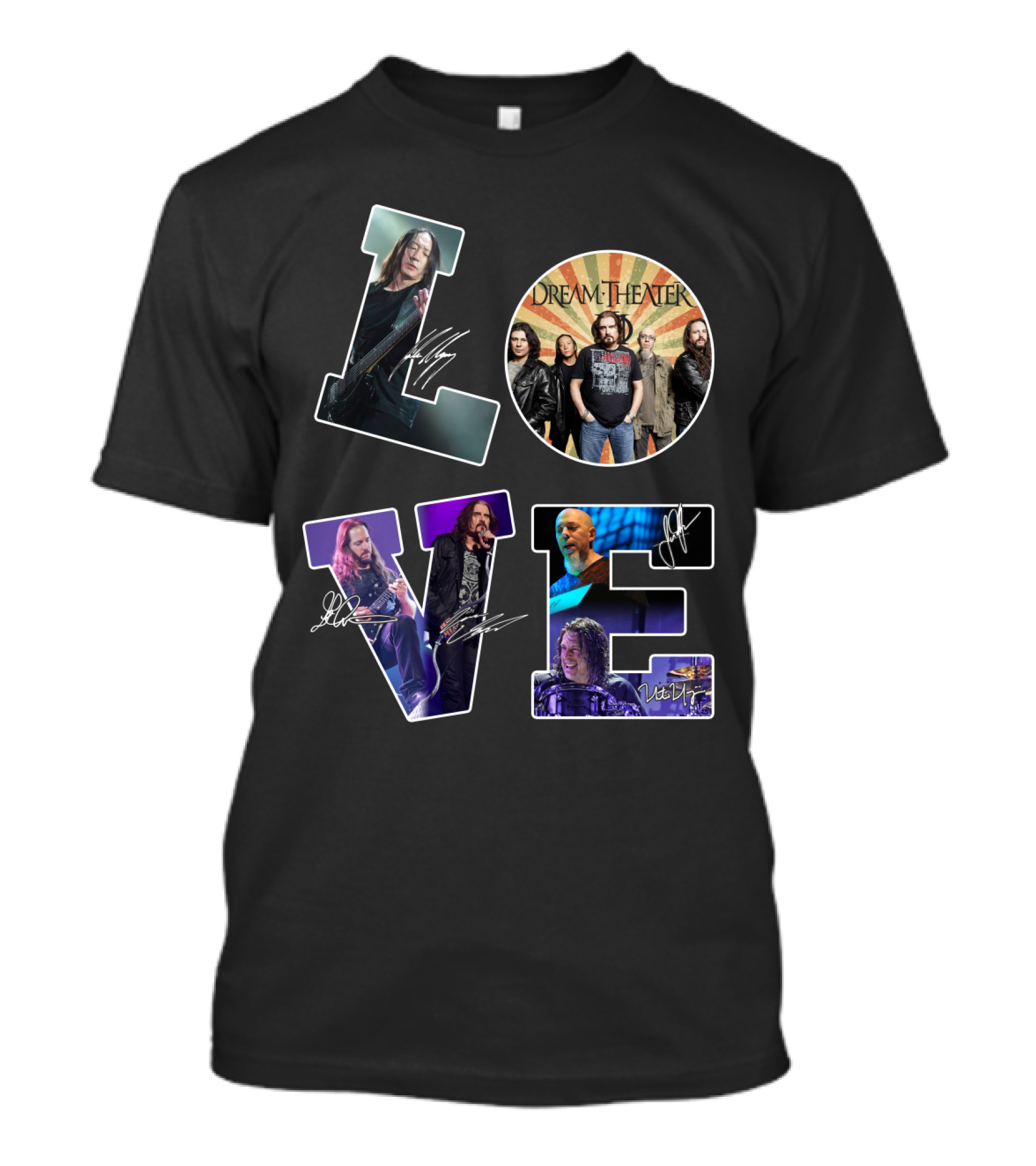 Love 76 Dream Theater Band Members Signatures T-Shirt