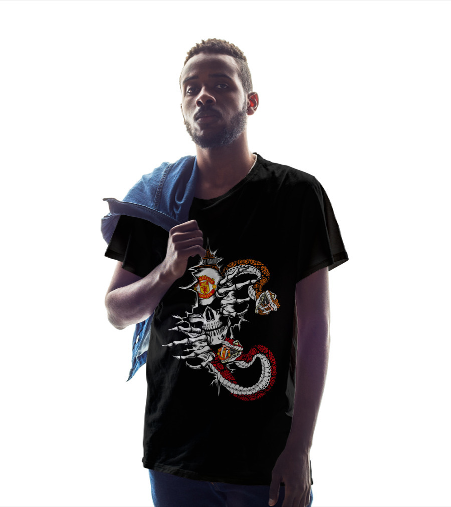 Manchester United Skull And Snake Nha 107 Mu T-Shirt