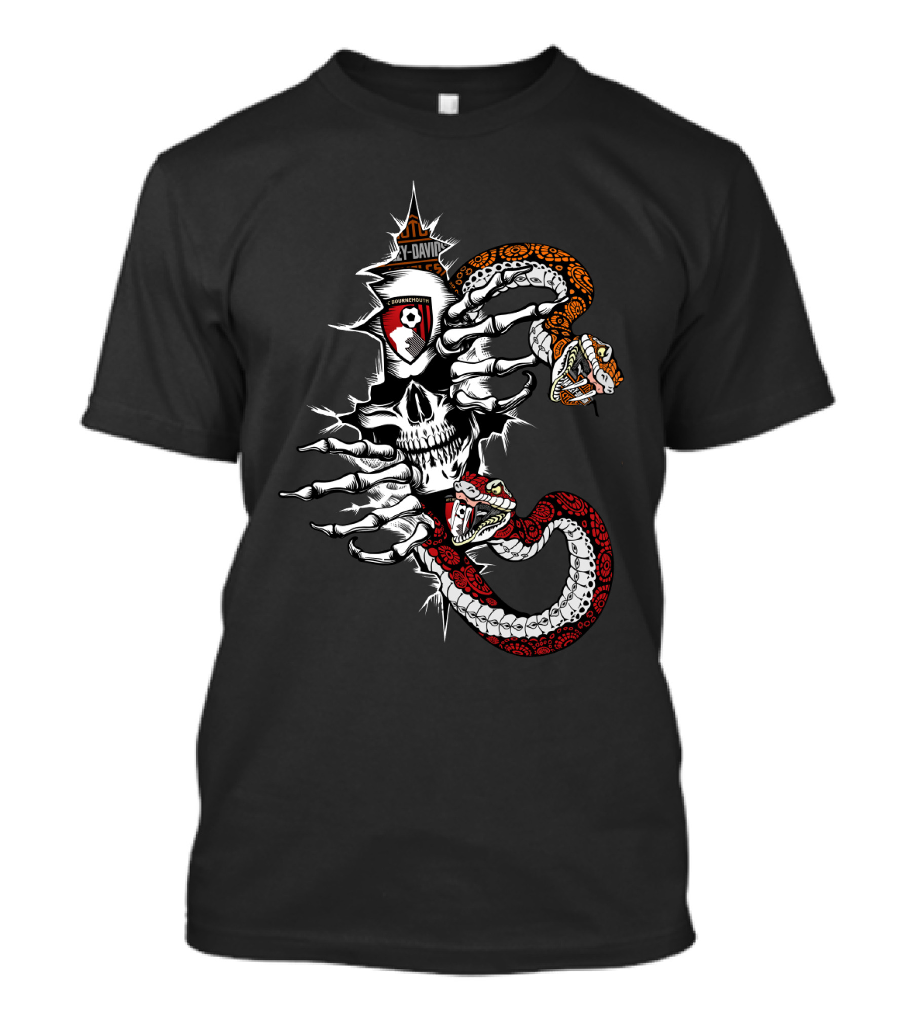 Skull With Snakes T-Shirt