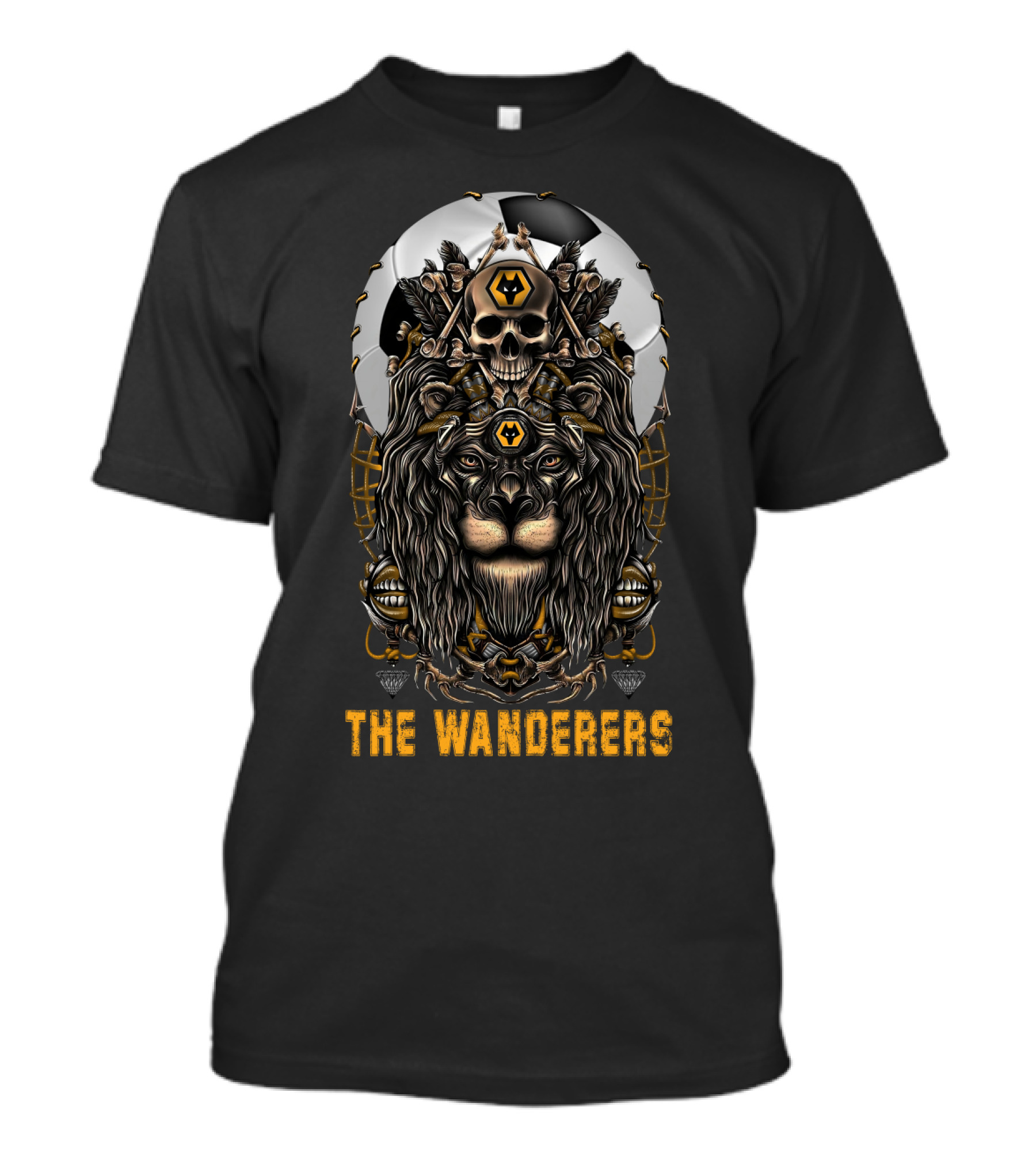 The Wanderers Lion And Skull Emblem 114 Nha Ww T-Shirt