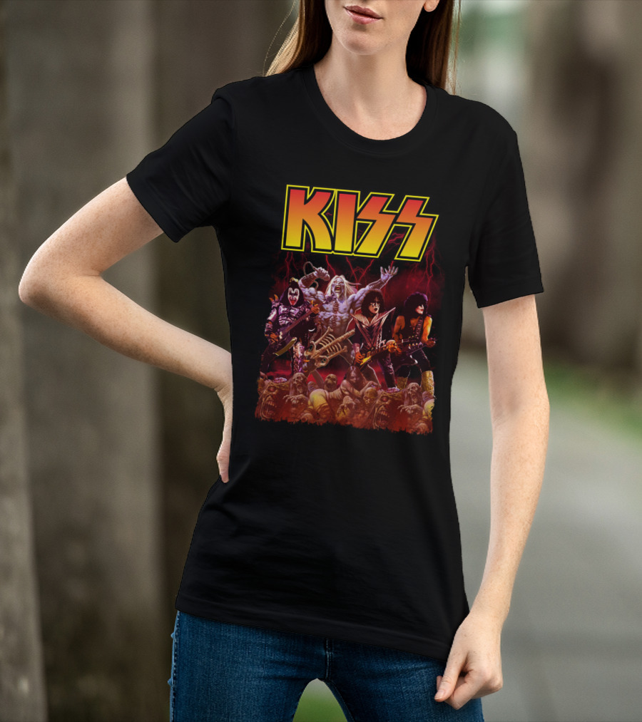 Kiss Band Metal Apocalyptic Monster Rock Warriors T-Shirt