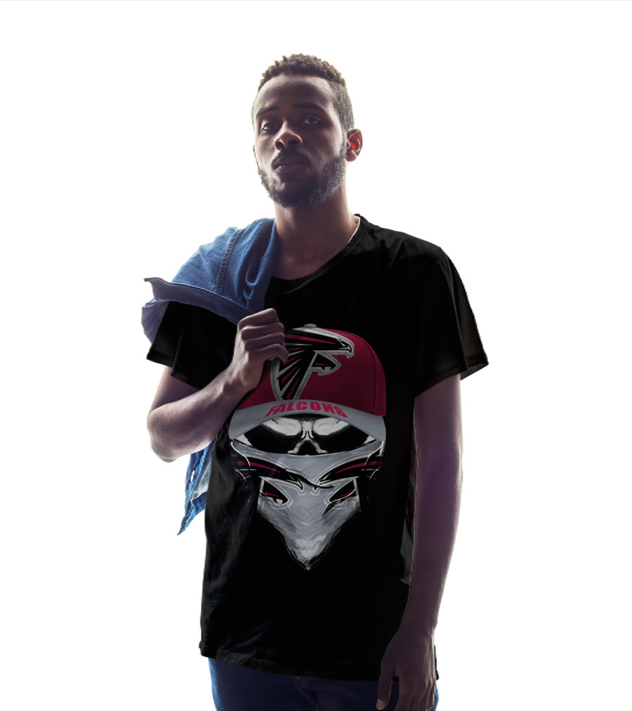 Falcons Atlanta Falcons Logo Skull Face Bandana And Cap T-Shirt