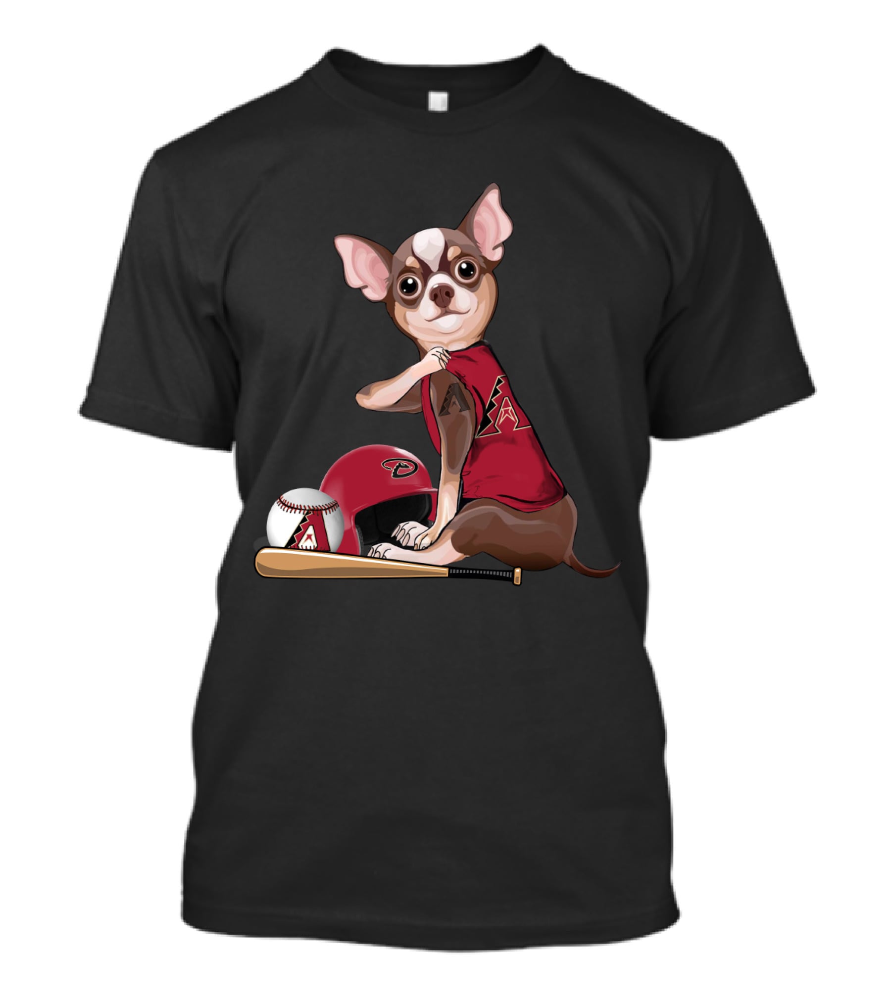 Arizona Diamondbacks Chihuahua Baseball Fan Gear T-Shirt