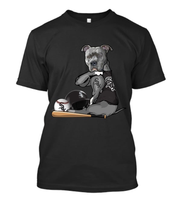 Chicago White Sox Pit Bull Baseball Bat Helmet T-Shirt