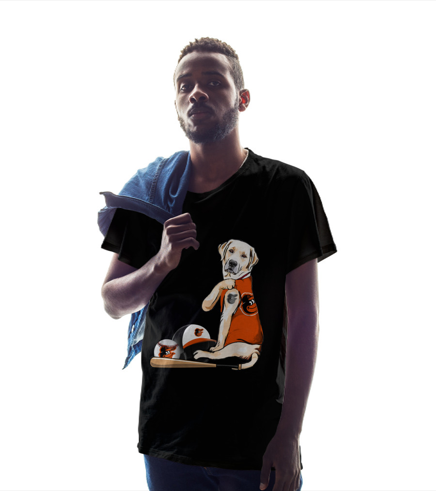 Yellow Labradors Baltimore Orioles Baseball Retriever T-Shirt