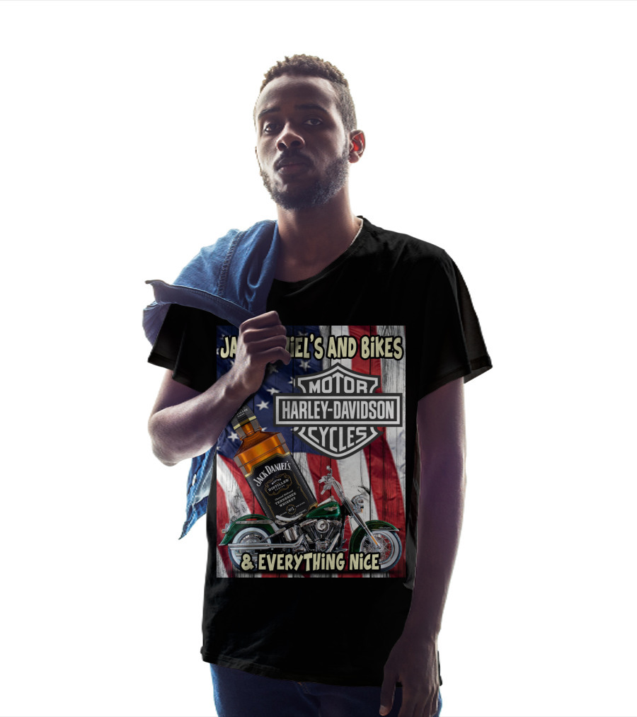 Jack Daniel's And Bikes Harley Davidson Motorcycles & Everything Nice T-Shirt