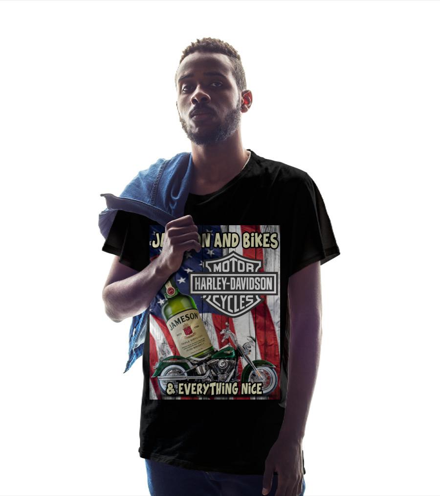 Jameson And Bikes Harley Davidson Motorcycles & Everything Nice T-Shirt
