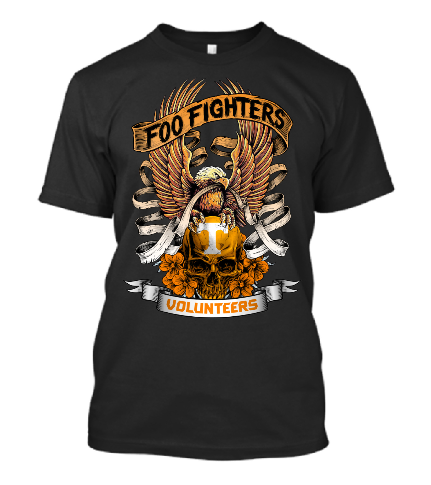 Foo Fighters Volunteers Eagle Skull Banner T-Shirt