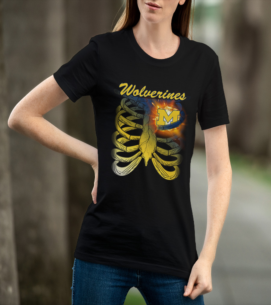 Wolverines M Logo In Ribcage T-Shirt