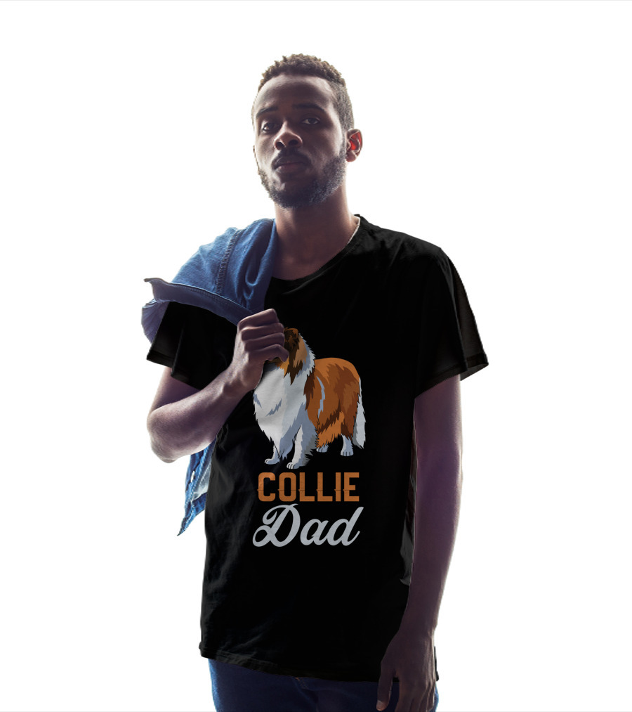 Collie Dad Loving Dog Owner T-Shirt
