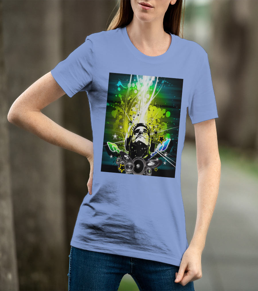 Music So Cool Vibrant Headphones DJ Speaker Blast T-Shirt